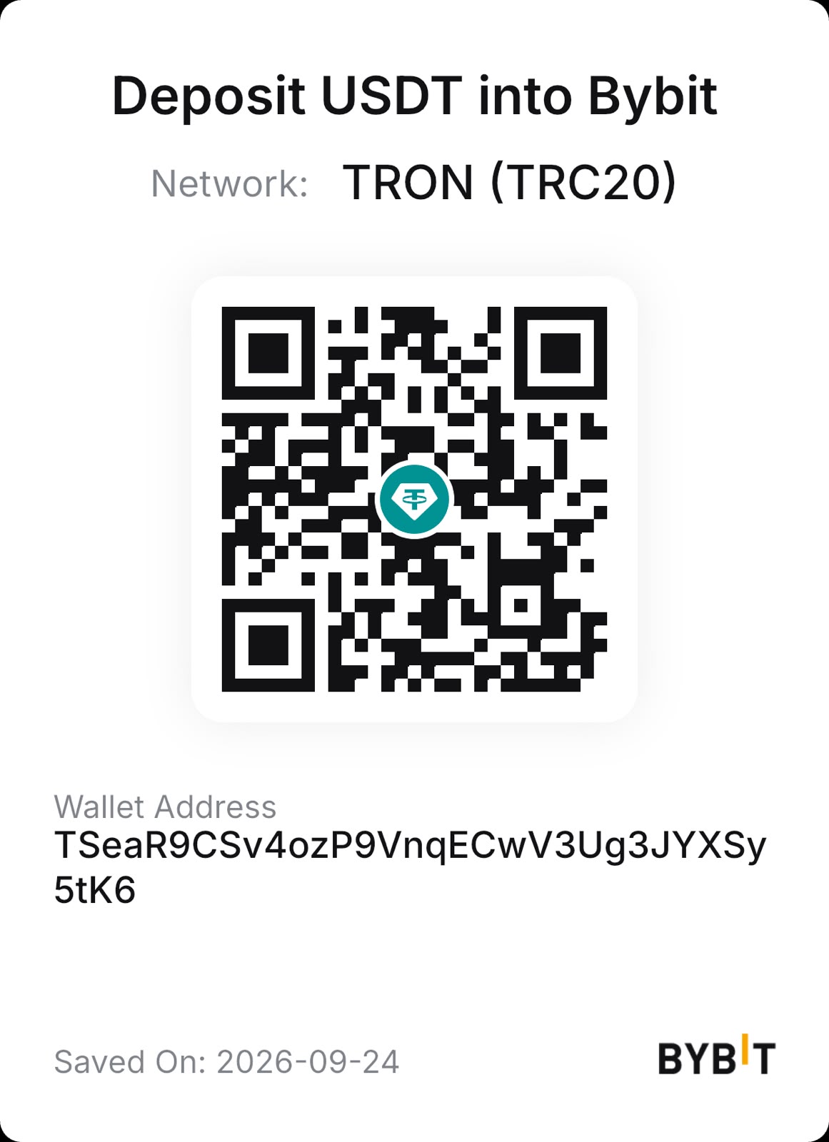 USDT TRC20 QR Code - IT Hub Official